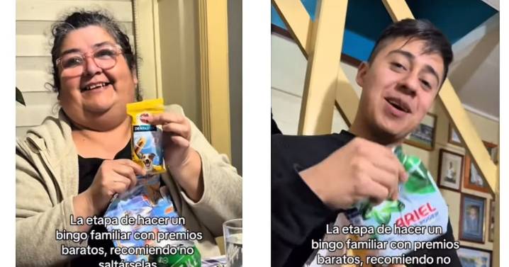 “Se dieron croquetas de perro y jabón para lavar”: Familia se vuelve viral por jugar bingo con premios inusuales