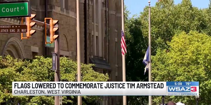 Flags lowered to commemorate Justice Tim Armstead