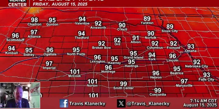 While there are some small chances for thunderstorms the next couple of days, hot weather will be the biggest issue for most of us