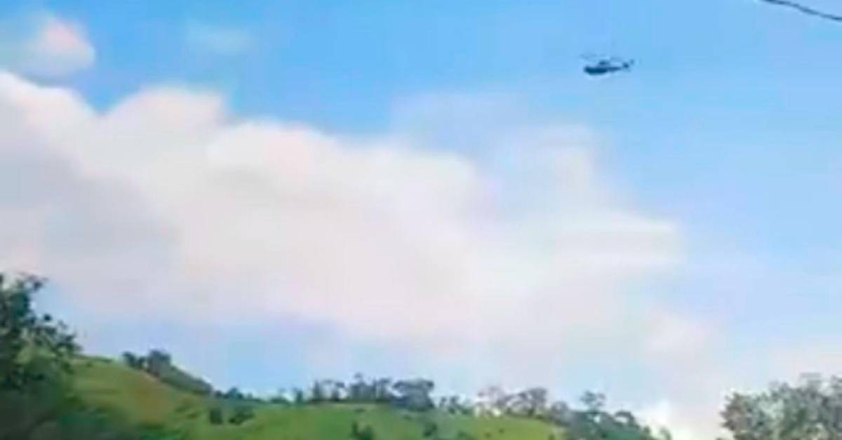 En video | Este es el momento en el que derriban helicóptero de la Policía en el Nordeste de Antioquia