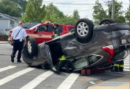 Car overturns in crash on Staten Island’s Hylan Blvd.; FDNY, NYPD on scene