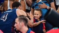 Steph Curry’s son Canon adorably shows handles at dad’s camp