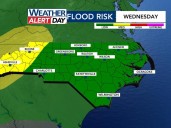 WRAL Weather Alert Day: Repeated risk of storms, localized flooding Wednesday