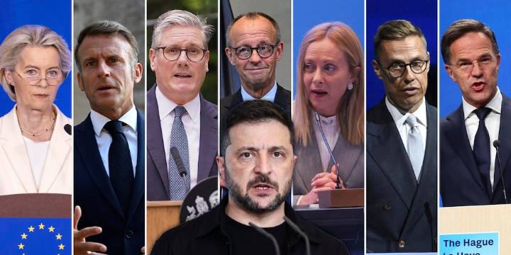 Quiénes son los líderes de Europa que acompañarán a Zelensky en su reunión con Trump en Washington