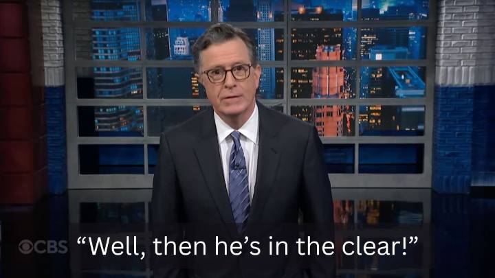Stephen Colbert mocks Ghislaine Maxwell reportedly vouching for Trump
