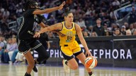 WNBA star Kelsey Plum triggers on-court bust-up with 'dirty' move as she's slammed by fans during Sparks