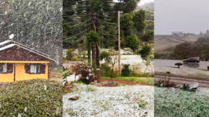 Ola polar en Brasil: la nieve cubrió varias ciudades y hubo récord de temperaturas…