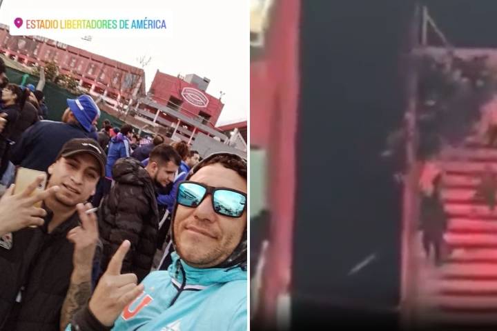 Quién es el hincha de Universidad de Chile que saltó al vacío en medio de los incidentes con Independiente