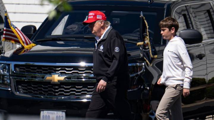 Where is Donald Trump today? On the golf course