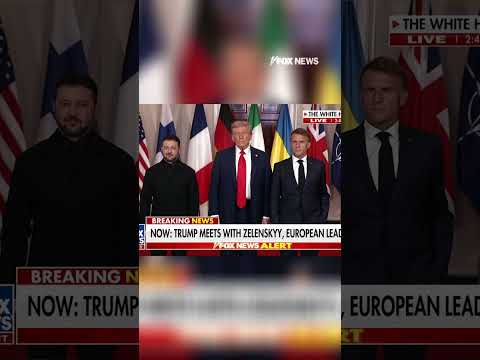 WATCH: Trump, Zelenskyy and European leaders take group photo #trump #zelensky #shorts #leader