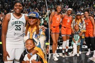 Queen Latifah's rarely seen son, Rebel, all smiles at WNBA game