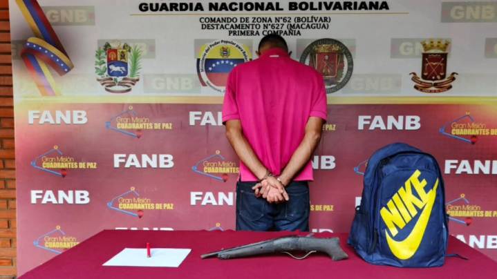 Capturan en Bolívar a ciudadano por porte de arma
