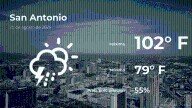 Pronóstico del tiempo en San Antonio, Texas para este miércoles 20 de agosto