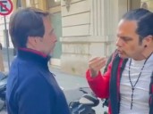 "¿Querés pelear, salame?". Un candidato a diputado lo fue a buscar a Feinmann a la radio y le pateó la puerta del auto