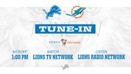 Lions vs. Dolphins: How to watch, listen and follow