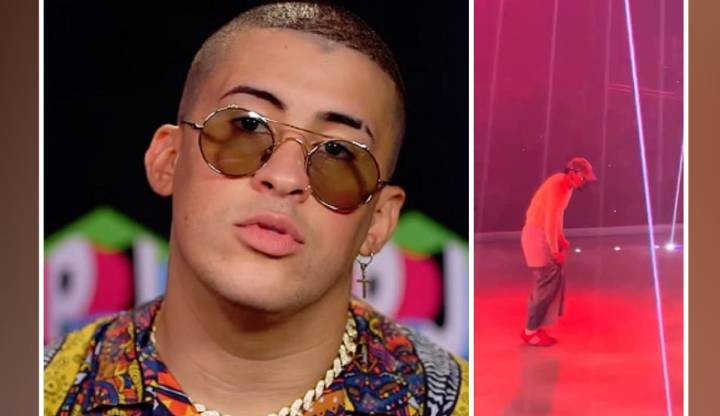 Se le caen el pantalón a Bad Bunny en pleno concierto