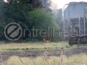 Fogata termina mal; personas en condición de calle provocan incendio en vagones de tren
