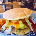 Try AJ Bombers new pancake burger in celebration of the Brewers 7 sweeps 🍔