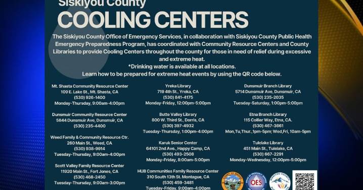 National Weather Service issues Excessive Heat Warning for Siskiyou County