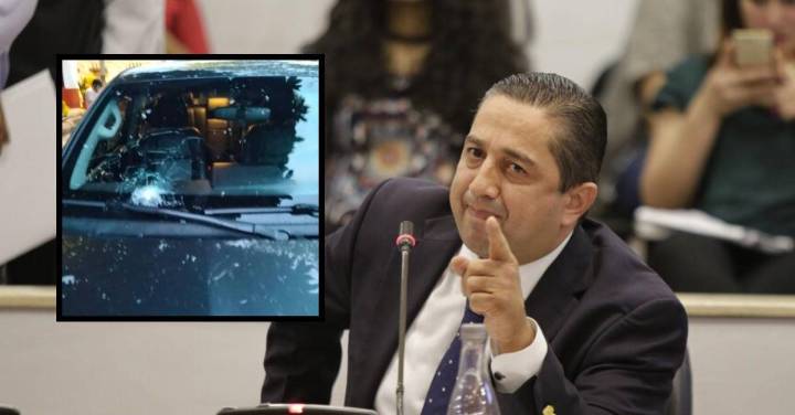 Fotos: Así quedó la camioneta del congresista Julio César Triana, atacado a bala en carretera del Huila