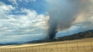 Fire spotted in hills near I-15 in Millard County