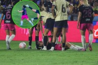 ¡Terrible! Charlyn Corral abandonó el Juego de Estrellas por patada de jugadora del Barcelona