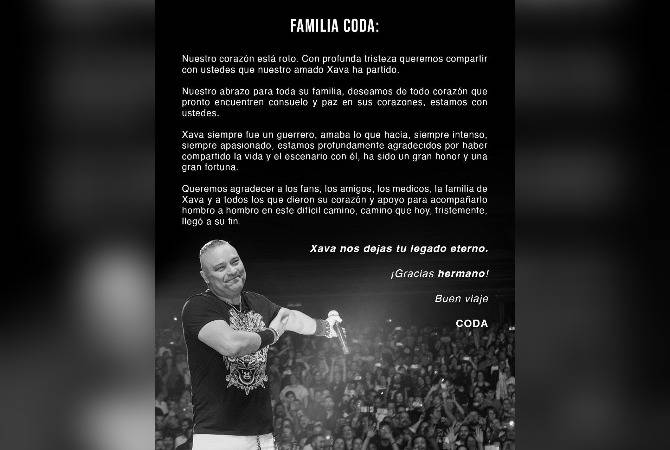 Muere el cantante Xava Drago del grupo de rock CODA