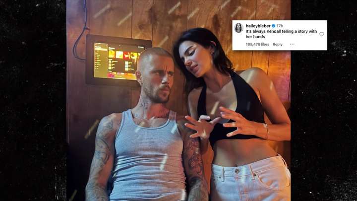 Hailey Bieber Reacts to Justin Bieber and Kendall Jenner's Viral Picture