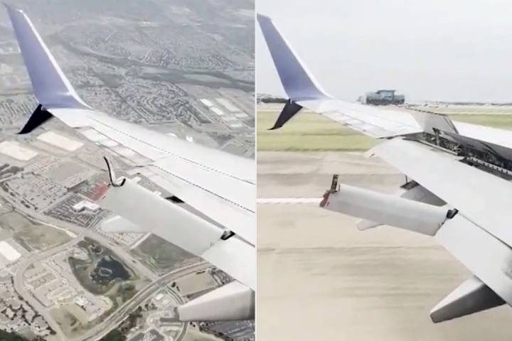 Broken Plane Wing Captured on Video by Passenger Mid
