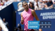 Alcaraz destroza a Darderi y se mete en octavos del US Open... con susto