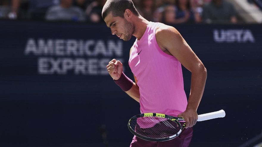 US Open | Arthur Rinderknech - Carlos Alcaraz, en imágenes