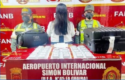 Capturan en La Guaira a una colombiana con más de dos kilos de cocaína