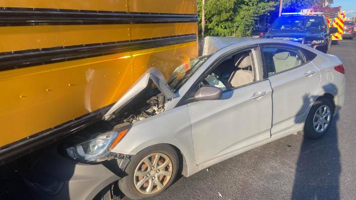 No serious injuries reported after car vs. school bus crash in Portage
