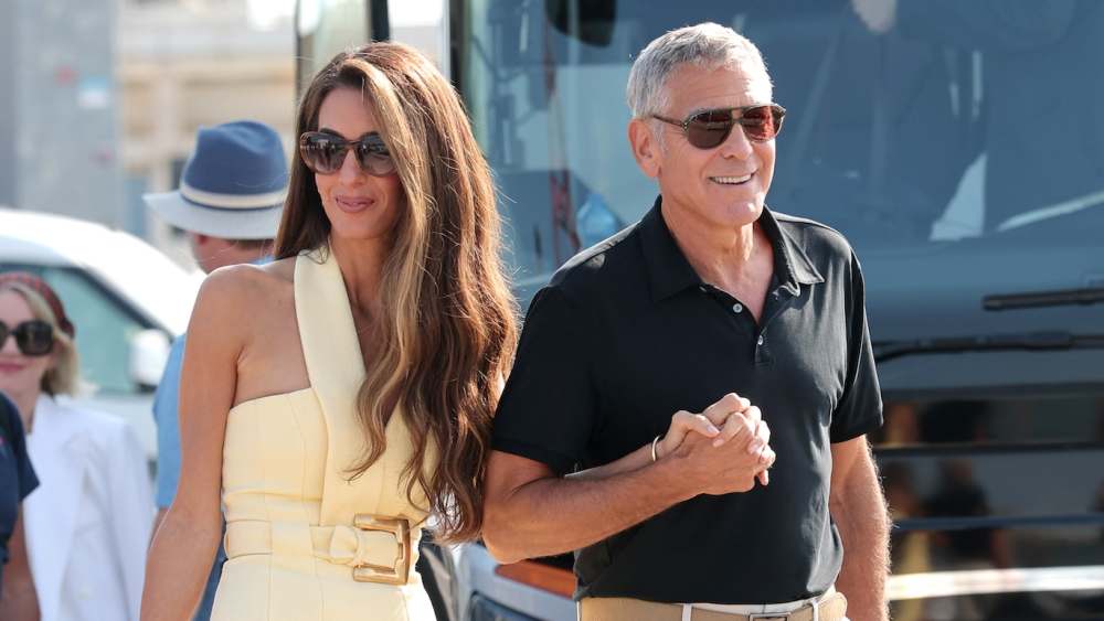 George and Amal Clooney Hold Hands in Venice Ahead of Film Festival
