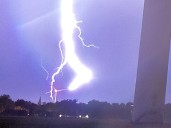 Zap!: Storm chaser photographer captures wind turbine lightning strike
