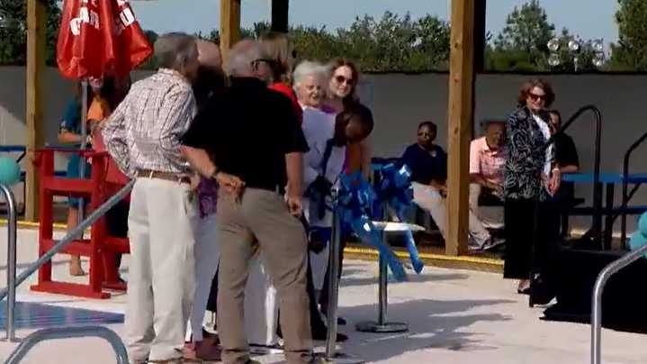 Olympic champion helps dedicate new aquatics center in Madisonville