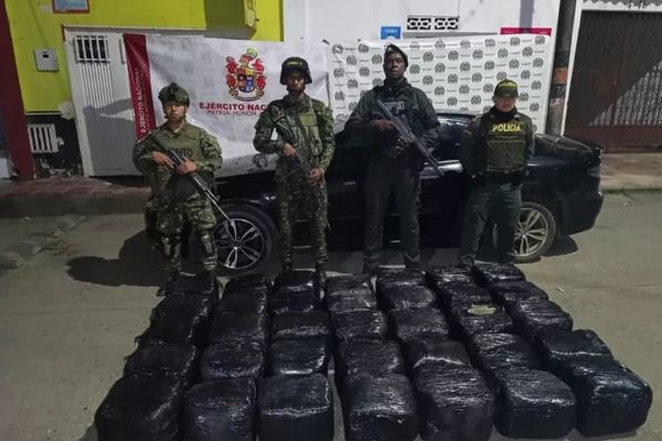 Ejército Nacional y Policía incautaron 180 kilos de marihuana en La Plata, Huila