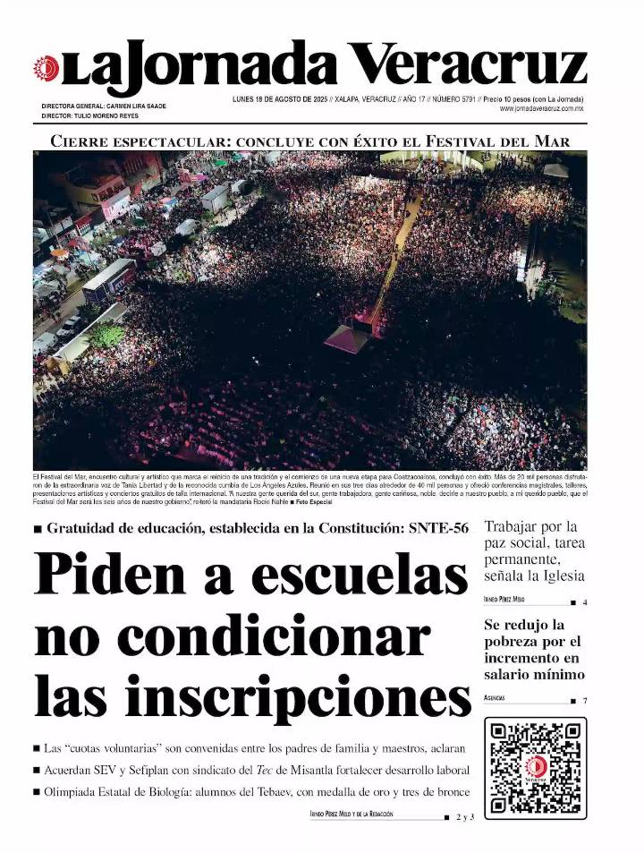 Portada del 18 de agosto de 2025