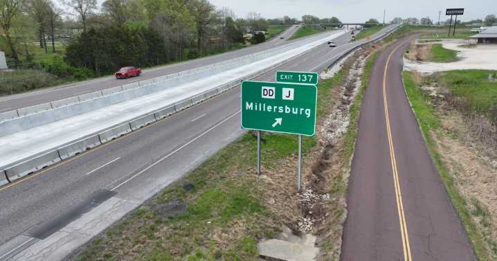 Route J exit closing on westbound side, reopening eastbound