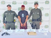 Capturan en Inírida a un ciudadano por porte ilegal de arma de fuego y estupefacientes