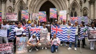 Pope meets with Chagos refugees and delivers speech