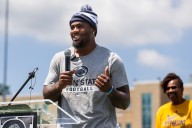 Micah Parsons reacts after being traded from Cowboys to Packers