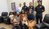 Family reunited with Polk County Fire Rescue crew that delivered baby