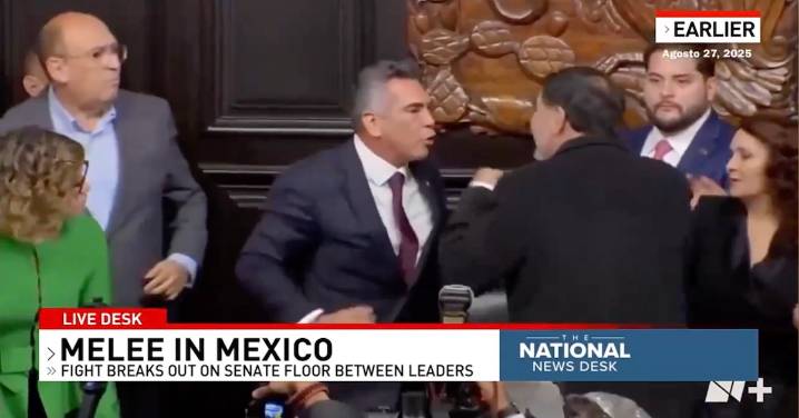WATCH: Tensions Boil Over Into Shocking Physical Brawl In Mexico’s Senate