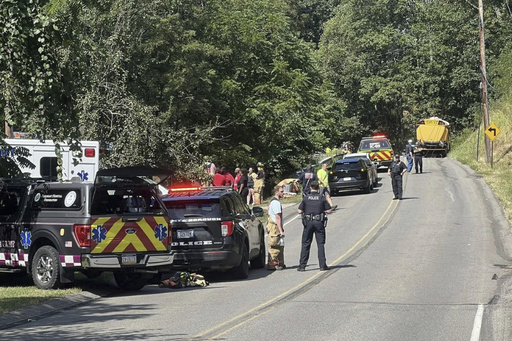 Bus carrying junior high football team crashes near Pittsburgh. 21 people are taken to hospitals