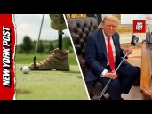 Zelensky gives Trump golf putter from Ukrainian soldier who lost leg in combat