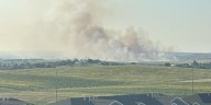 Stubble fire north of Hawktree Golf Course