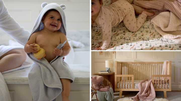 Baby registry must-haves: Shop Parachute's crib sheets, hooded towels