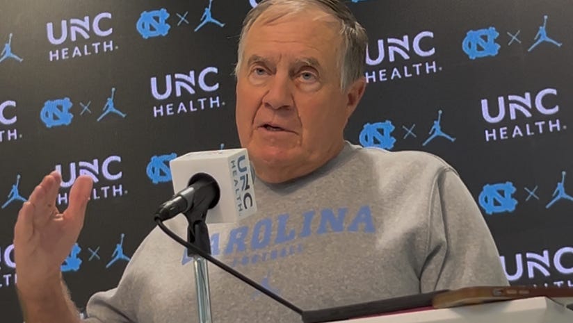 VIDEO: Bill Belichick discusses sons being on UNC football coaching staff