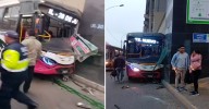 Bus se estrella contra estación Santa Rosa de la Línea 1 del Metro de Lima: Reportan al menos nueve heridos
